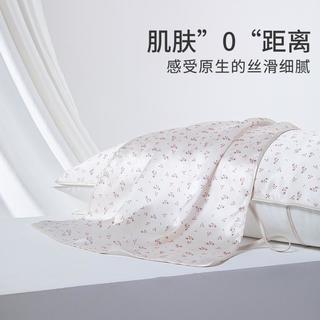 【真丝枕巾】100%桑蚕丝枕头套家用系绑带款住酒店出差便携
