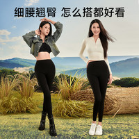 猫人鲨鱼裤女秋冬季加绒黑色外穿打底高腰提臀保暖瑜伽芭比裤 L