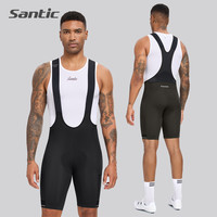 Santic森地客背带骑行裤男双储物袋自行车意大利坐垫背带短裤 M