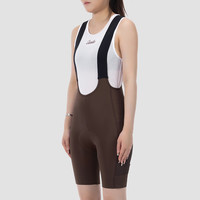 Santic森地客女士1/2背带骑行裤意大利DOLOMITI缓震坐垫单车短裤
