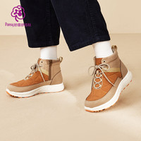 Pansy盼喜日本女鞋运动休闲户外旅游轻便舒适防滑保暖中帮鞋秋冬 38