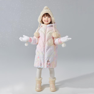 笛莎童装女童羽绒服冬季小女孩宝宝儿童中长款外套迪莎
