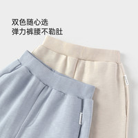 babylove男女宝宝裤子春秋外出毛圈休闲长裤纯色简约百搭束脚卫裤
