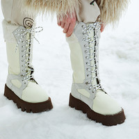 【保暖系】littlegood复古雪地靴女厚底加绒百搭马丁靴 35