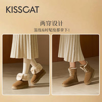 KISSCAT接吻猫雪地靴女厚底两穿加绒冬靴 39