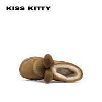 KISSKITTY冬季休闲毛茸茸保暖潮趣防滑时尚雪地靴 36
