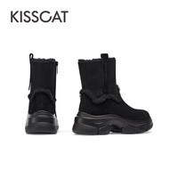 KISSCAT接吻猫户外保暖舒适冬靴气质厚底雪地靴女 36