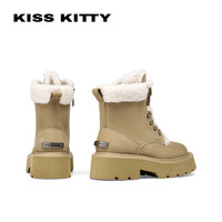 KISSKITTY冬季时尚雪地靴加绒保暖户外棉鞋厚底短靴 35
