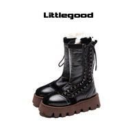 【冬季】littlegood复古雪地靴女百搭厚底加绒棉靴 38