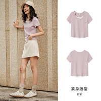 【清仓-T恤合辑C】森马短袖T恤男女黑色上衣夏季宽松