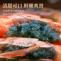北极甜虾刺身生吃俄罗斯海鲜鲜活超特大冰虾牡丹新鲜日料甜虾即食