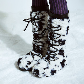 【保暖系】littlegood日系雪地靴女毛毛靴加绒冬季长筒靴 39