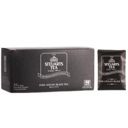 Steuarts Tea 原装进口锡兰红茶袋泡茶 斯里兰卡红茶盒装2g*25袋 黑盒茶包50g*1盒