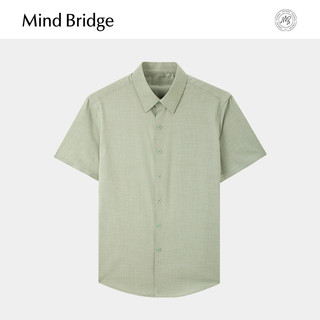 Mind Bridge【莫代尔】夏季短袖衬衫2024商务衬衣男士半截袖 黑色【短袖款】 180/XL