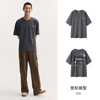 【清仓-T恤合辑C】森马短袖T恤男女黑色上衣夏季宽松