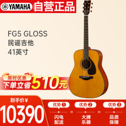 YAMAHA 雅马哈 FG系列 FG5 民谣吉他 41英寸 原木色