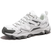 CAMEL骆驼登山鞋女秋季透网防滑户外运动鞋轻便越野爬山徒步鞋子男 F13A693006S，银灰，男款 42