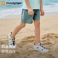 moodytiger男童短裤夏季户外排汗拒水休闲梭织耐磨弹力运动薄裤子