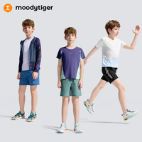 moodytiger男童短裤夏季户外排汗拒水休闲梭织耐磨弹力运动薄裤子