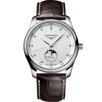 LONGINES 浪琴 瑞士名匠月相镶钻皮带自动机械男表L2.909.4.77.3
