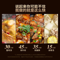 德世朗微压锅炖汤盅汤锅珐琅锅家用焖烧锅搪瓷锅电磁炉燃气煮汤桶