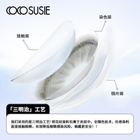 cocosusie美瞳日抛大小直径混血鹅褐彩色隐形眼镜灰嘟嘟10片 325