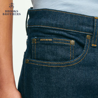 Brooks Brothers/布克兄弟男士春夏款复古皮标休闲牛仔裤 4002-深蓝色 34/32