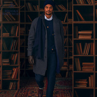 Brooks Brothers/布克兄弟男士春夏款复古皮标休闲牛仔裤 4002-深蓝色 31/32