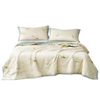 罗莱生活 LUOLAI  蚕丝被子100%全棉A类抗菌可水洗蚕丝夏被约3.2斤JDear京东