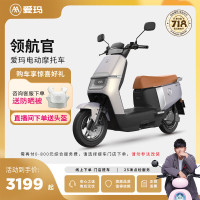 今日必买：爱玛 电动车领航官KT72V电动摩托车高速长续航成人代步外卖车电瓶车 璀璨鲸灰