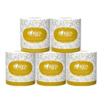 心相印卷纸卷筒纸有芯厕纸卫生纸厕所手纸家用纸巾3层110克柔厚商务 5卷