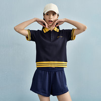 李沐宸同款Champion短袖T恤女25夏季美式翻领上衣polo衫 M