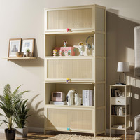 收纳柜客厅多层翻盖零食储物柜多巴胺儿童玩具置物柜子缝隙柜书柜