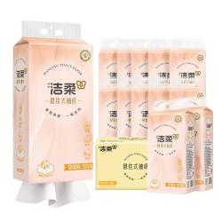 洁柔 悬挂式抽纸 4层300抽*12提 面巾纸擦手纸 便利抽挂抽 整箱卫生纸