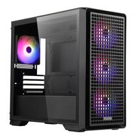 鑫谷（segotep）魔方300台式黑色电脑机箱（顶置360水冷位/M-ATX主板位/全防尘进风设计/USB3.0/钢化玻璃侧透）