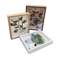 澳颜莱干花相框diy创意加厚中空立体玫瑰永生花植物标本相框 原木色10寸(中空3CM)20.3*25.4cm