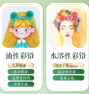 晨光彩色铅笔彩铅 小画画48色油性水溶性彩色铅笔 24色手绘涂色笔 可擦绘画儿童 36色12色美术生