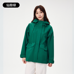 ROCK&ICE ROCKICE冲锋衣女新款户外防风防水单层夹克连帽登山服春秋外套