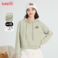 班尼路连帽卫衣女装秋冬长袖帽衫潮流上衣服小个子女生短款卫衣1.2 黑#竹叶熊猫K 【绵柔亲肤】 XL
