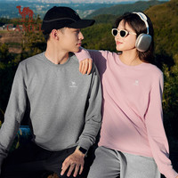 CAMEL骆驼长袖圆领套头卫衣女士2025春秋季宽松户外休闲百搭上衣打底衫 湖茶绿,男,J13CAY6063 M