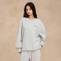 Champion冠军加绒圆领卫衣秋季复古运动风刺绣上衣保暖 XL