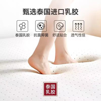 浪莎（langsha）A类乳胶床垫1.5米x1.9米软床褥子记忆绵榻榻米床垫子1.5x2米铺底 A类单边乳胶-笑脸白-厚约5cm 200cm*220cm双人床【拒绝塌陷】