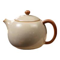 梦庭汝窑茶壶功夫泡茶壶单壶家用开片可养小茶壶陶瓷西施壶200ml 汝窑西施壶