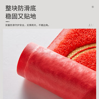 茵尚出入平安入户地垫丝圈红色高级感进门防滑垫门口玄关耐磨蹭脚垫子 顺利出入平安贴皮压花丝圈地垫 80*120cm【大尺寸 适用双开门/子母门】