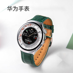 华为 HUAWEI 手表watch3/4女款时尚智能腕表简约风女生时尚百搭运动防水女神送 华为 鳄鱼皮翡翠绿