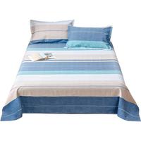 佰家好 纯棉老粗布床单单件凉席夏季双人100全棉单人宿舍加厚被单三件套