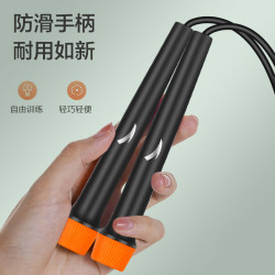 安踏 竞速燃脂减肥中考训练瘦身运动成人跳绳 黑色
