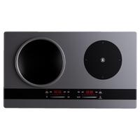 硕高(SUKIO)电磁炉家用 嵌入式3500W 双灶大功率爆电磁炉电陶炉电池炉凹面一套带锅左凹右平OG009 【左凹右平】3500w+2200w小开孔