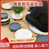 卉馨钢化花盆托盘带轮加厚接水盘可移动高承重防溢水圆形塑料底座