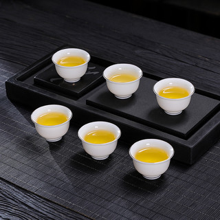 羊脂玉白瓷主人杯陶瓷杯品茗杯喝茶碗中式功夫小茶杯喝茶茶盏单杯